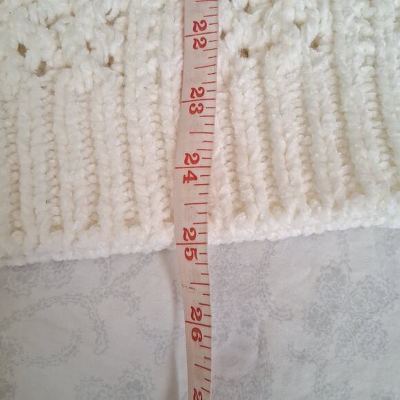 Hello Nite X Revolve Cream Chunky Cable Knit Mock Neck Sweater Size S NWT - Picture 5 of 10